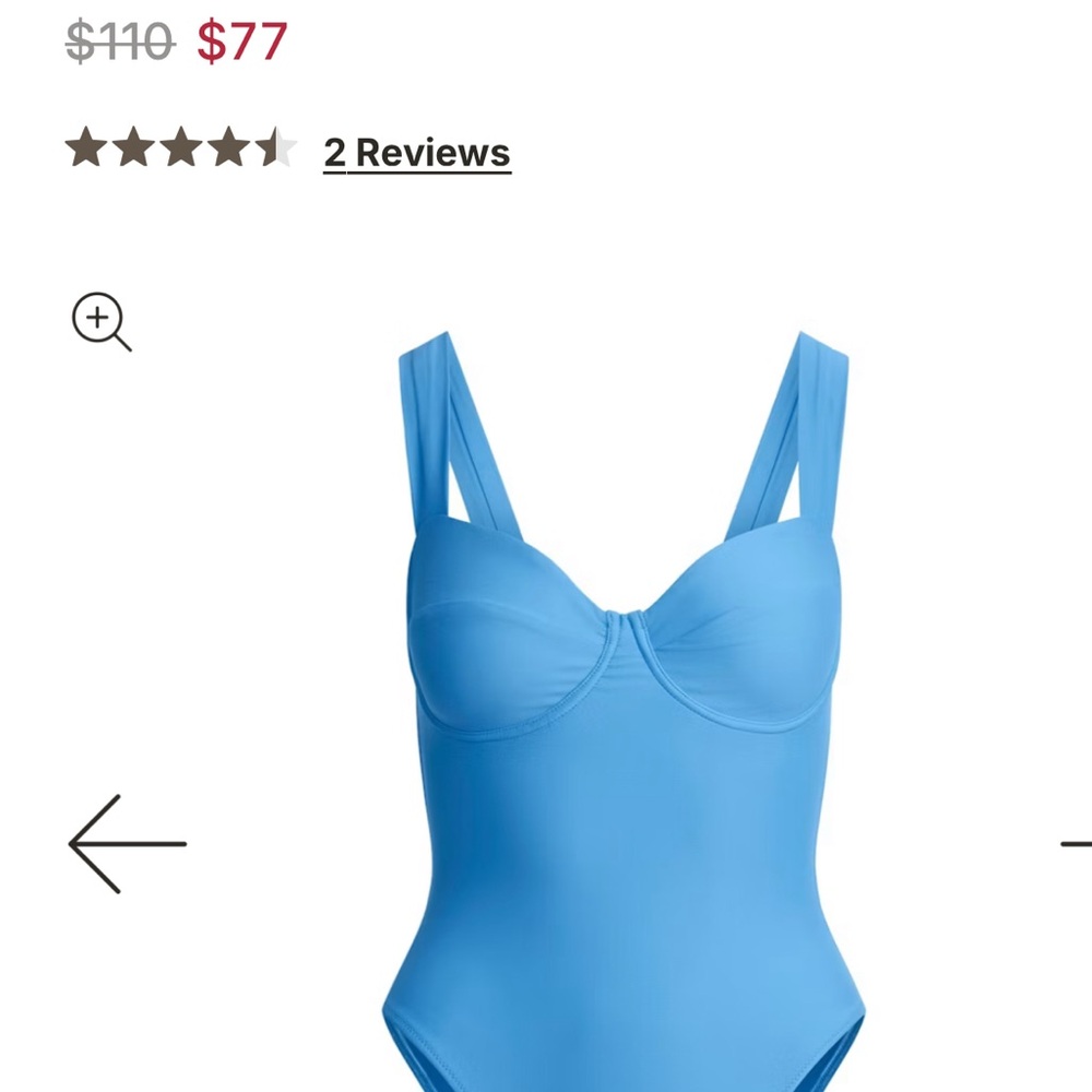 NWT SKIMS Women's One Piece Swimsuit in Tide. - Picture 3 of 4